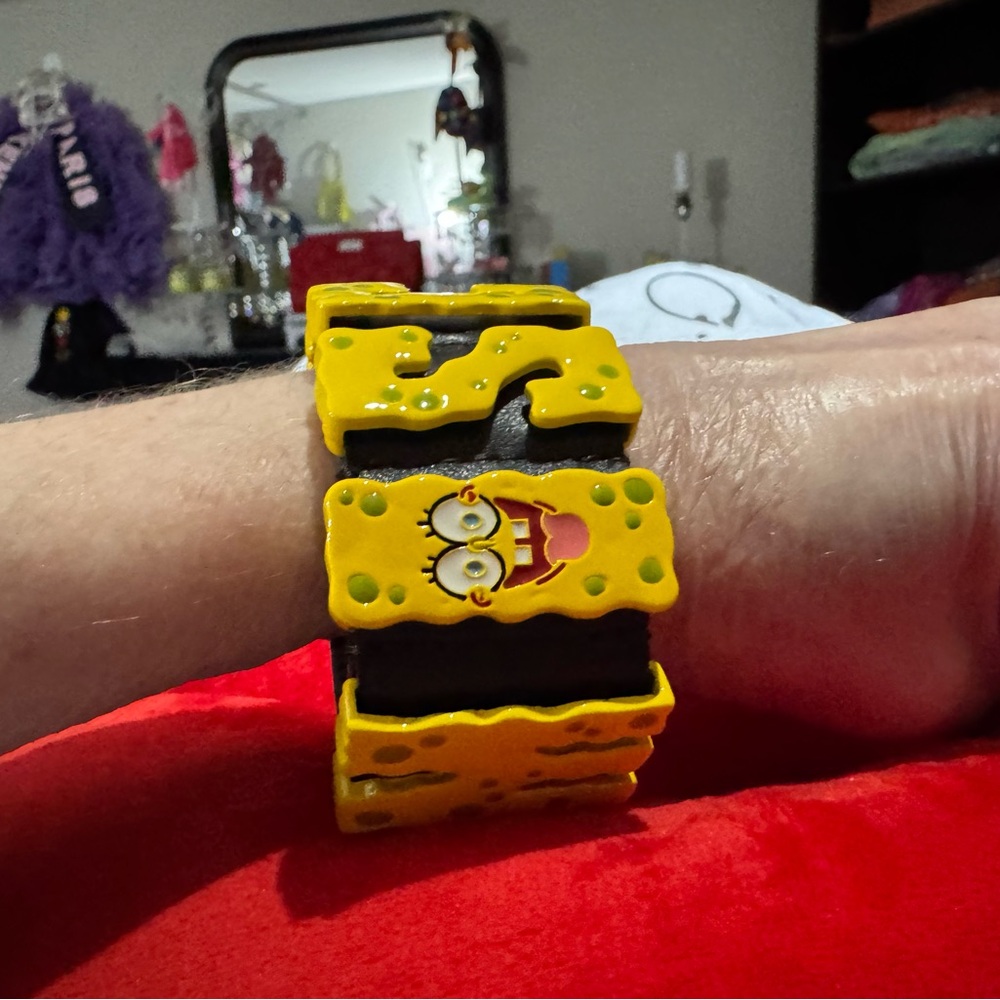 ❤️ Authentic unisex “Moschino Milano SpongeBob leather bracelet” ❤️